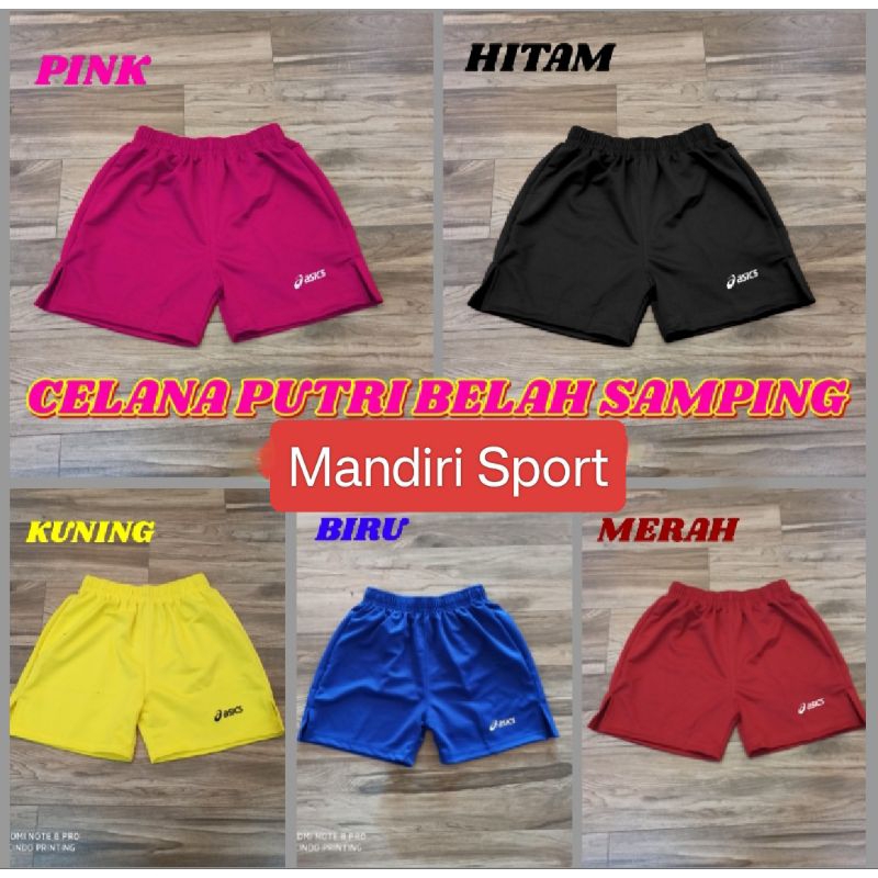 Celana Voli Belah Pinggir wanita berwarna // Celana Voli wanita celana olahraga pake nama