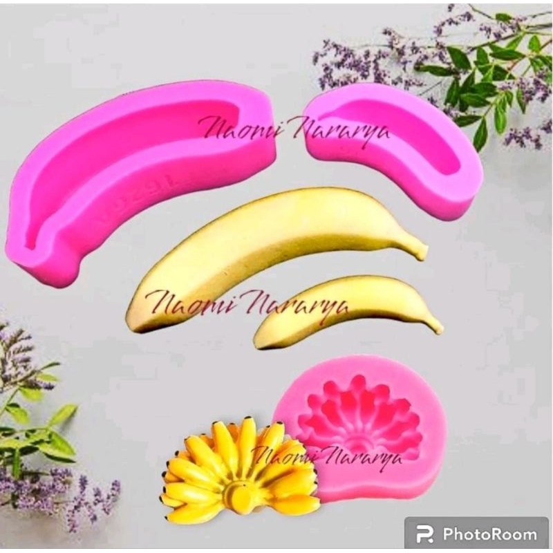 Naomi Cetakan Silikon Puding fondant Coklat Pisang