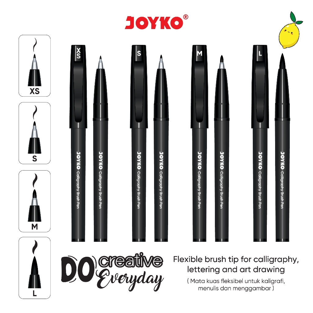 

Pulpen Kaligrafi / Calligraphy Brush Pen Kaligrafi Joyko CBP-386
