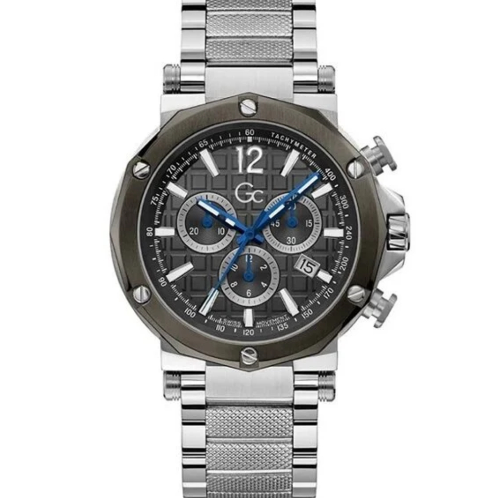 JAM TANGAN PRIA GUESS COLLECTION GC53006G5 GC Y53006G5 Y53006 G5 GC SPIRIT ANALOG CHRONOGRAPH SILVER