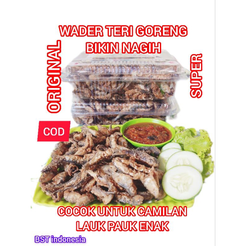 

Wader Teri Goreng Crispy Original Camilan Lauk Pauk Enyaaak Tenan