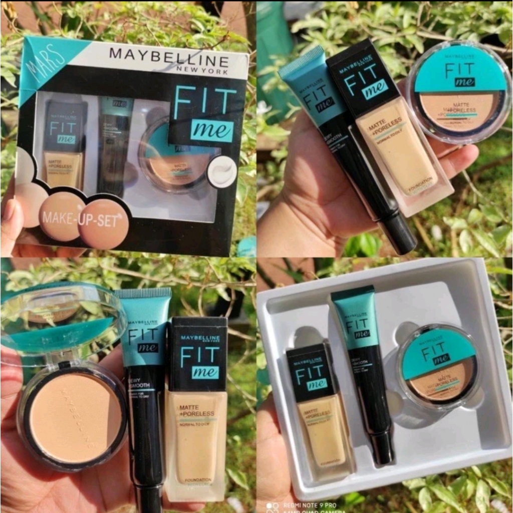 MAYBELLINE Fit me Paket Make Up Set 3in1 4in1/ FLASH SALE SPESIAL EDITION/Paket Seserahan Maybelline