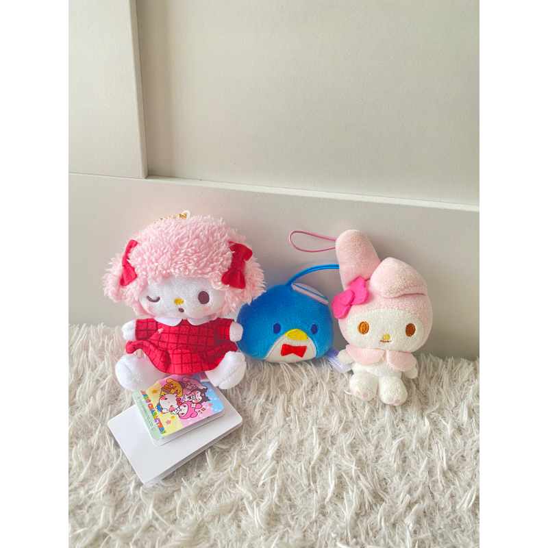 Ganci Boneka Sanrio characters Sweet Piano, my melody, cinnamorol, tuxedo sam, kuromi