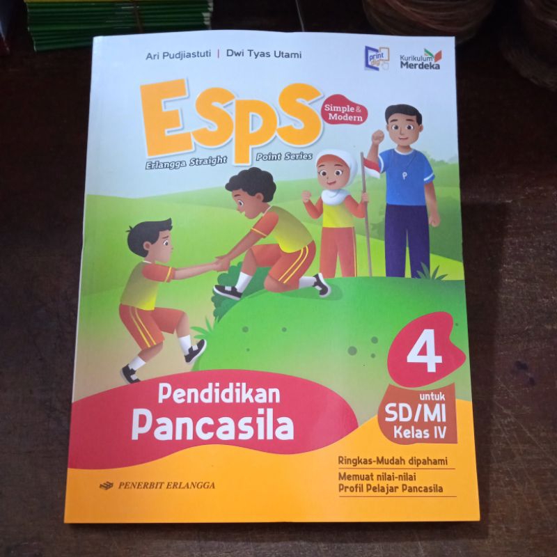 (Cover Baru) Kelas 4 SD/MI ESPS Pendidikan Pancasila / Pkn / PPKn Kurikulum Merdeka Erlangga