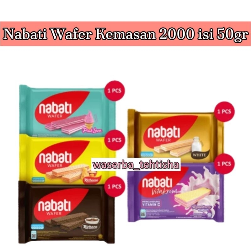 

waserba_tehtisha| NABATI WAFER KEMASAN 2000 isi 50gr/ Nabati Wafer 50gr