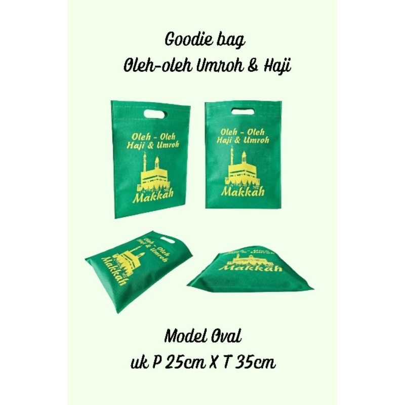 

(KODI 20 PCS) Goodiebag Oleh-oleh haji & umroh 25x35 - Tas hampers oleh" haji