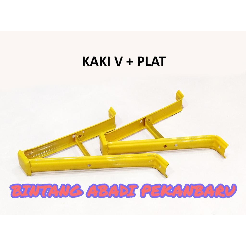 SORONG Kaki V + Plat Gerobak Dorong Angkong Plastik