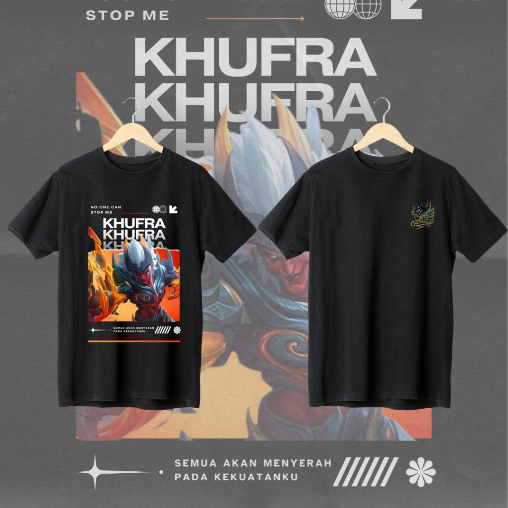 Kaos remaja laki-laki Mobile Legend Khufra Spesial Katun 30s
