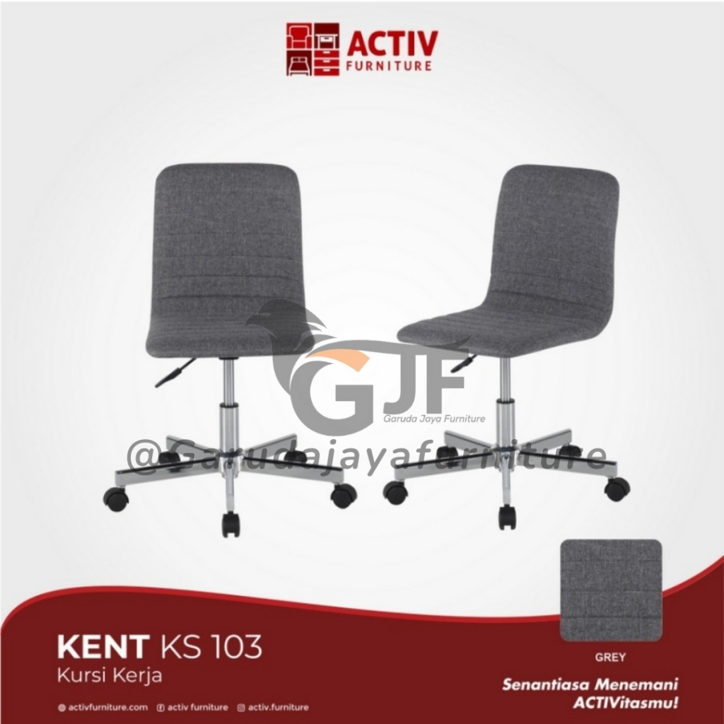 KURSI KERJA SEKRETARIS/KURSI KANTOR/KURSI PUTAR HIDROLIK/KURSI DENGAN RODA DENGAN SANDARAN/KURSI TAN