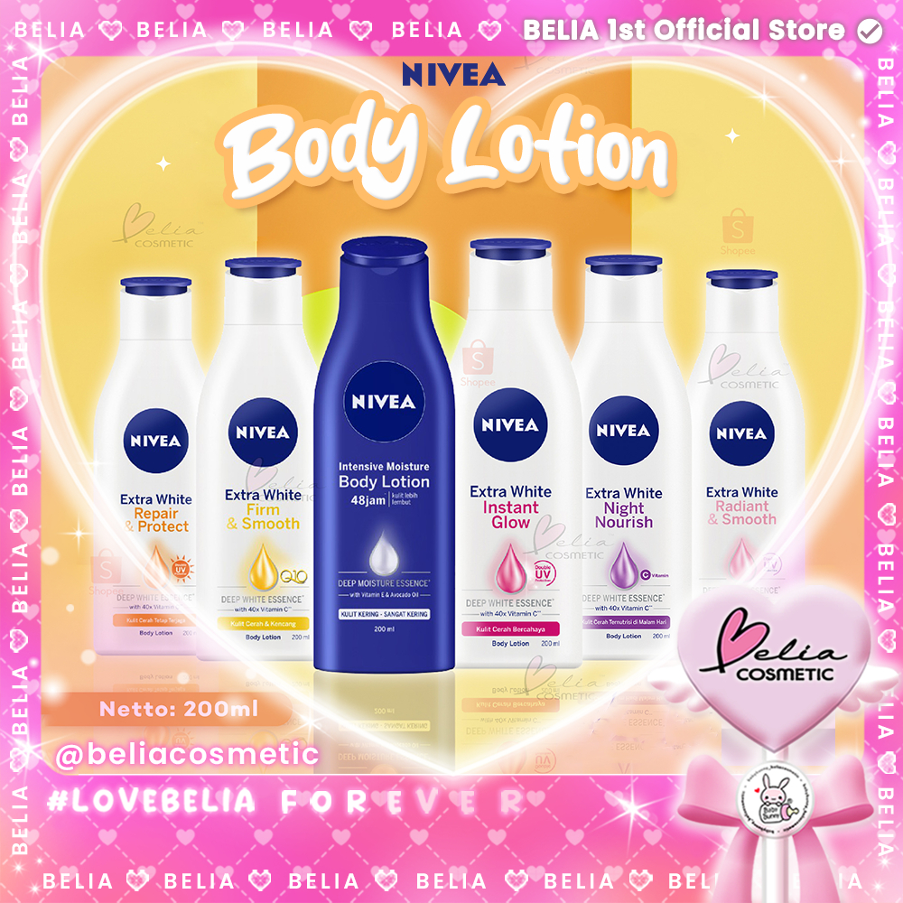 ❤ BELIA ❤ NIVEA Body Lotion | Body Care Extra White | Repair & Protect 200ml | BPOM
