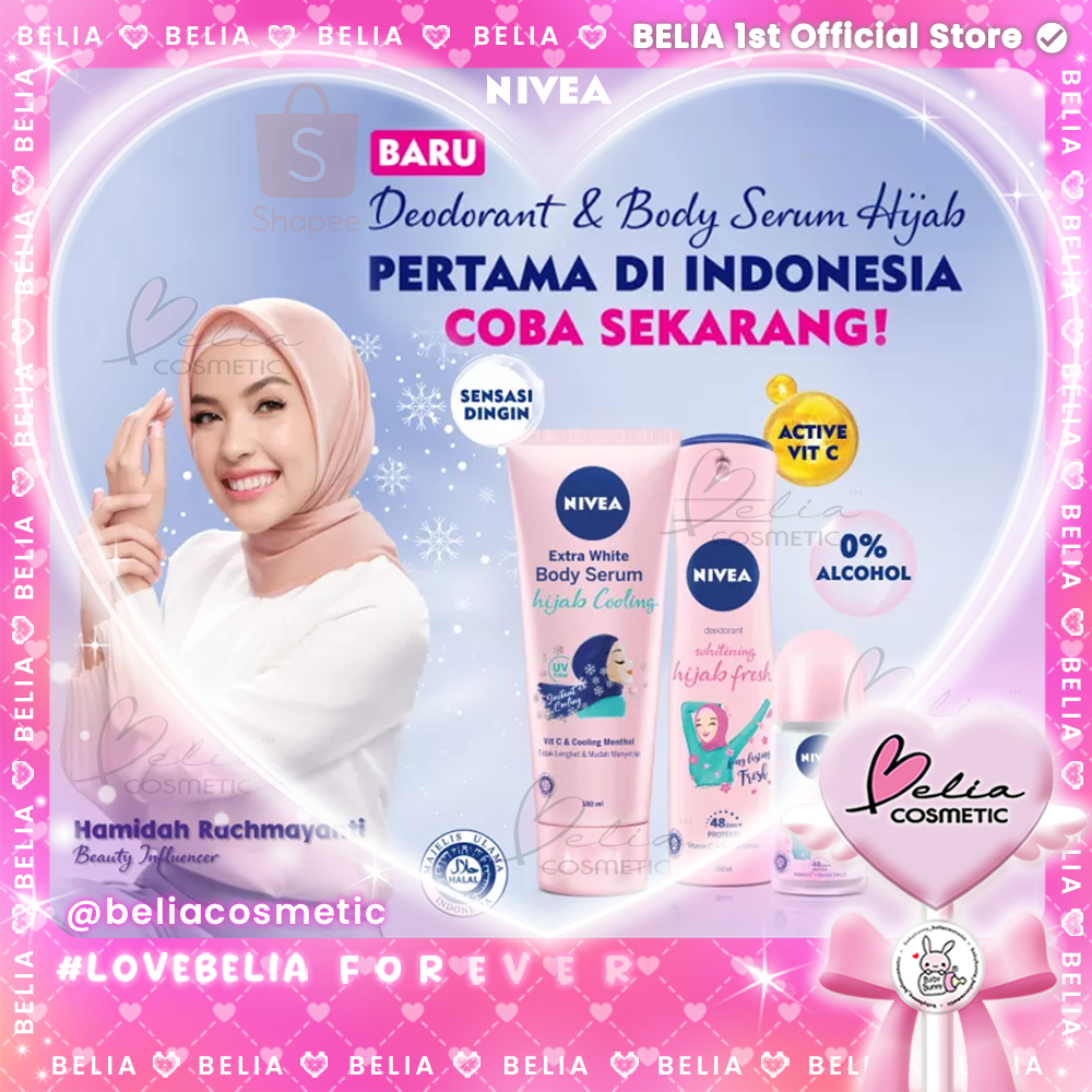 ❤ BELIA ❤ NIVEA Whitening Hijab Series Fresh Body Serum, Deodorant Spray, Deodorant Roll On (✔️BPOM)