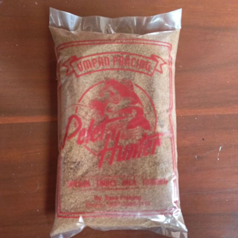 umpan mancing pelet HUNTER berat 1/2 kg untuk ikan TAWES, NILA, TOMBRO/IKAN MAS