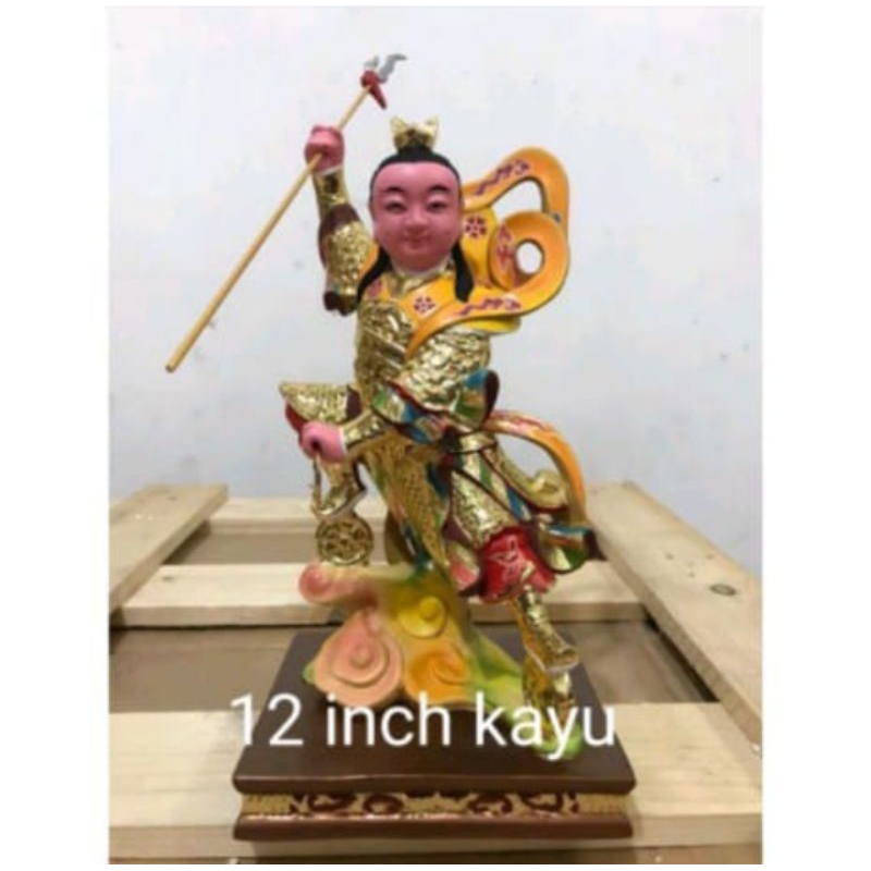 patung dewa naca/locia/ nacha - kayu - 12inch -03