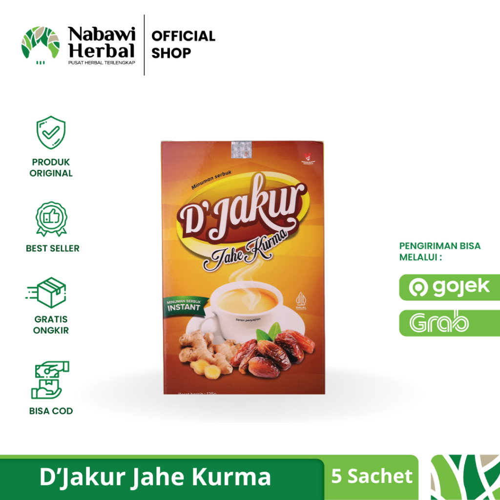 

DJAKUR - Jahe Merah Kurma Minuman Herbal Isi 5 Sachet