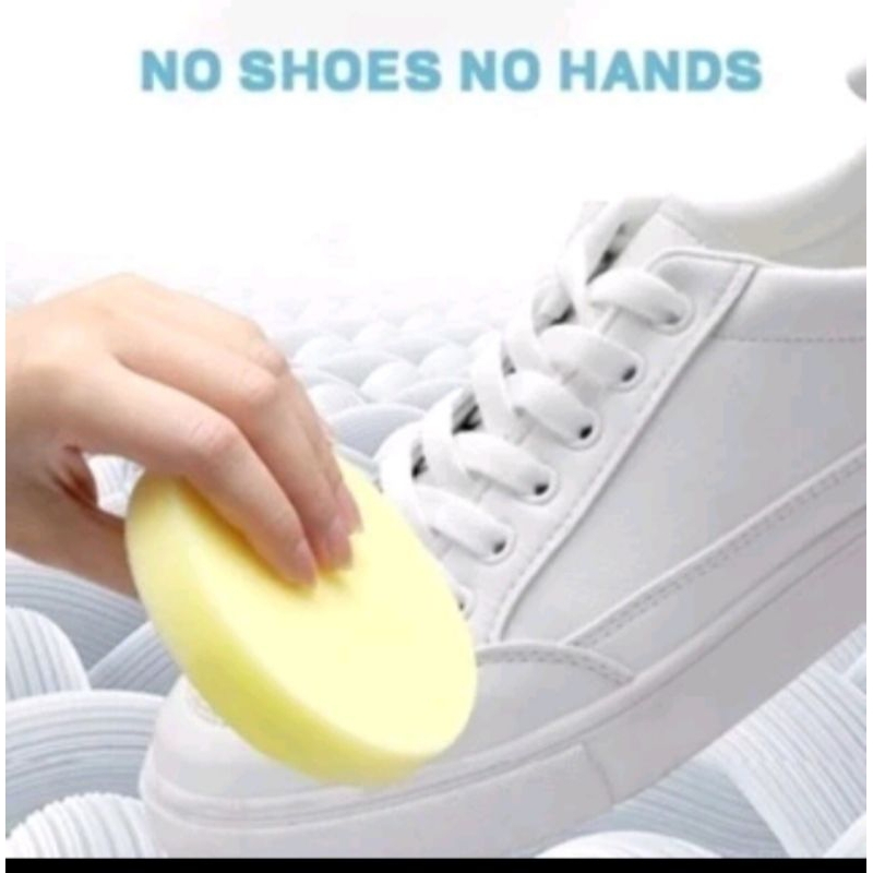 Krim Pembersih Sepatu + Spons / Krim Pemutih Sepatu / Pembersih Sepatu / Pembersih Sepatu Bulat / Fo