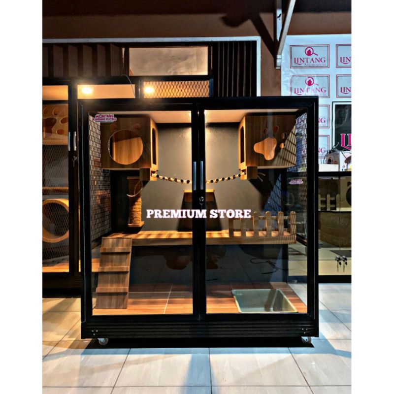 Kandang kucing alumunium kandang kucing minimalis kandang kucing besar cat home cat aquarium kandang