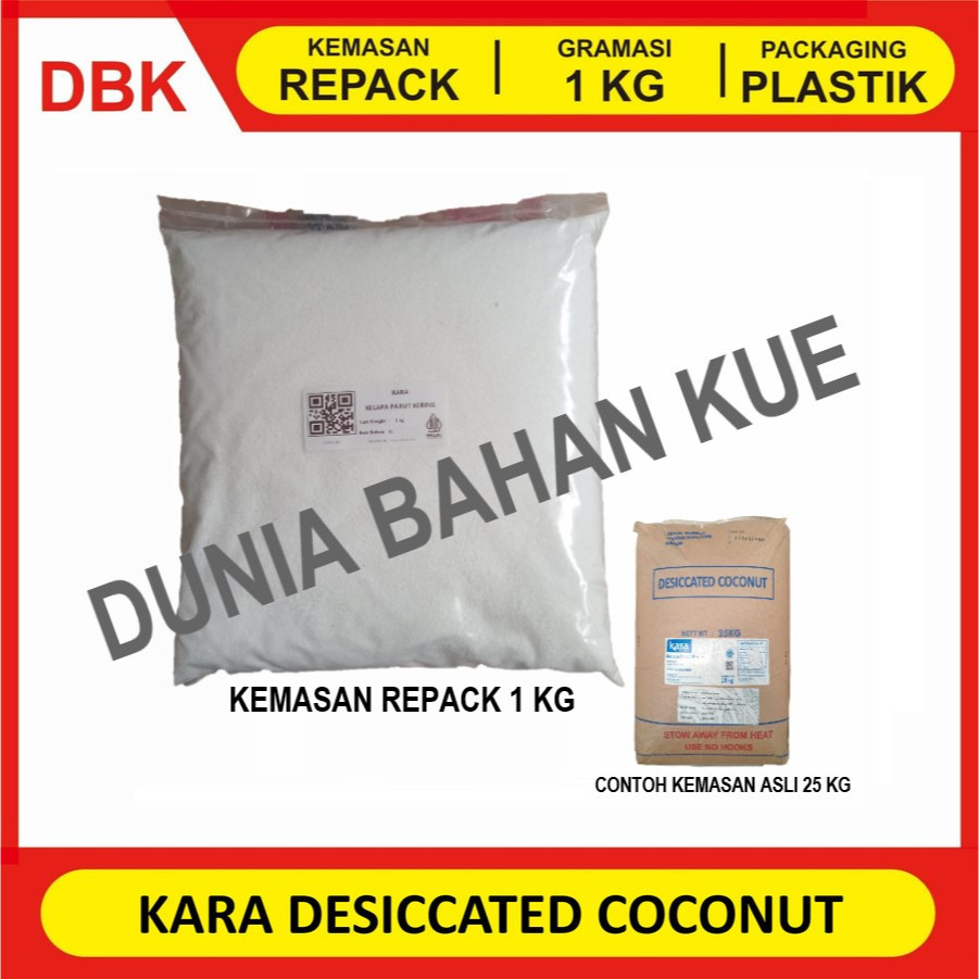 

KARA DESICCATED COCONUT KELAPA PARUT KERING - REPACK 1 KG