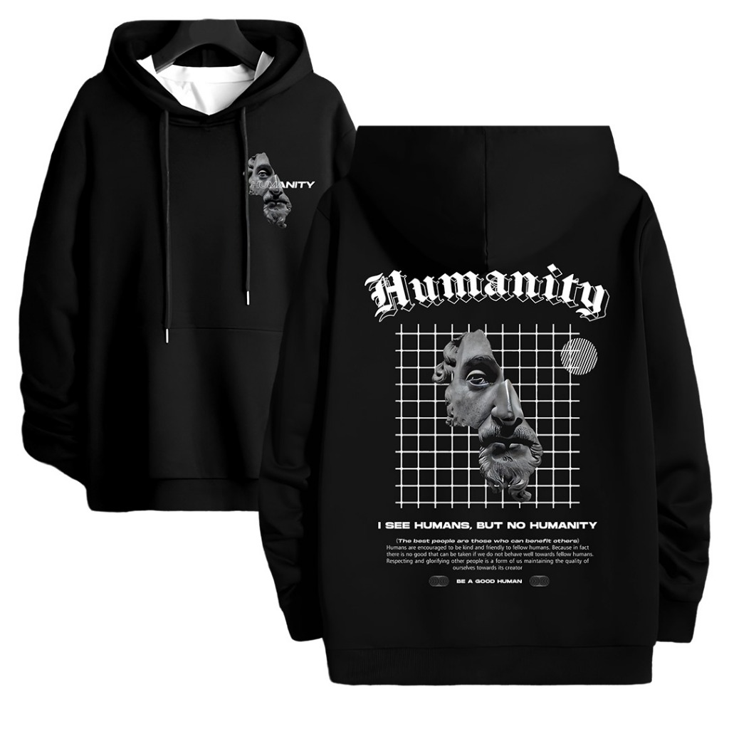 Hoodie Sweater Pria Distro Warna Hitam BREAKSIDE HOLOGRAM Motif terbaru2024 Sweater Hoodie Cowok Ker