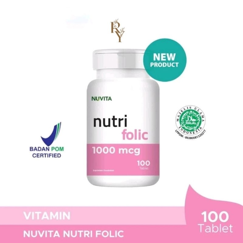 Nuvita Nutri Folic Acid 1000mcg 100 Tablet Program Hamil