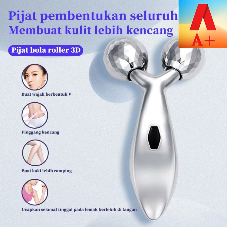 A+ Roller Pijat Wajah Pelansing Wajah Tipe Rol Artefak Pelangsing Wajah 3D Pijat Wajah Roller 3D Waj