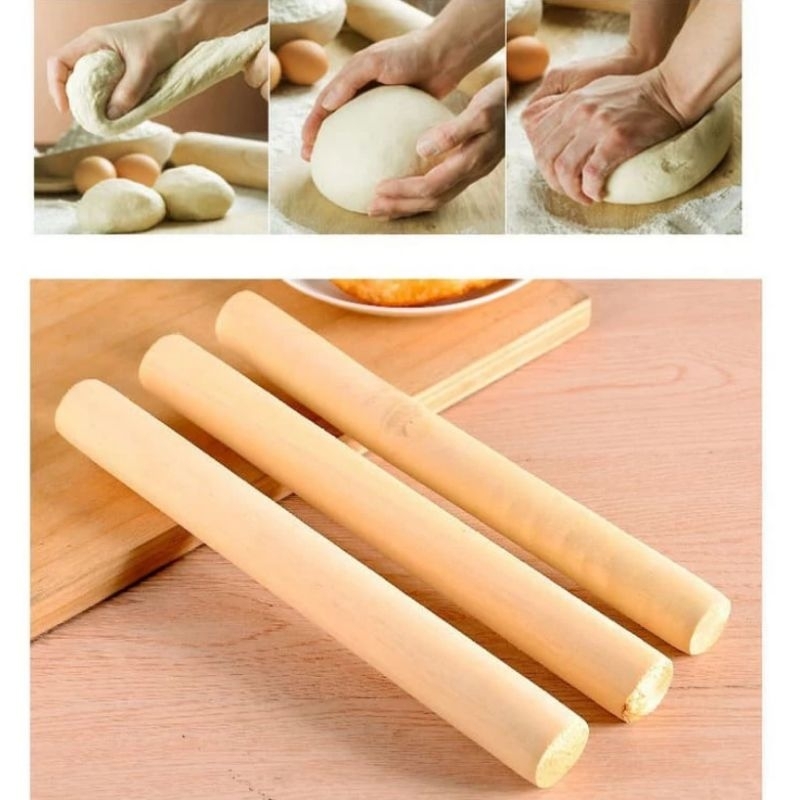 ROLLING PIN KAYU PANJANG 30 CM PENGGILING