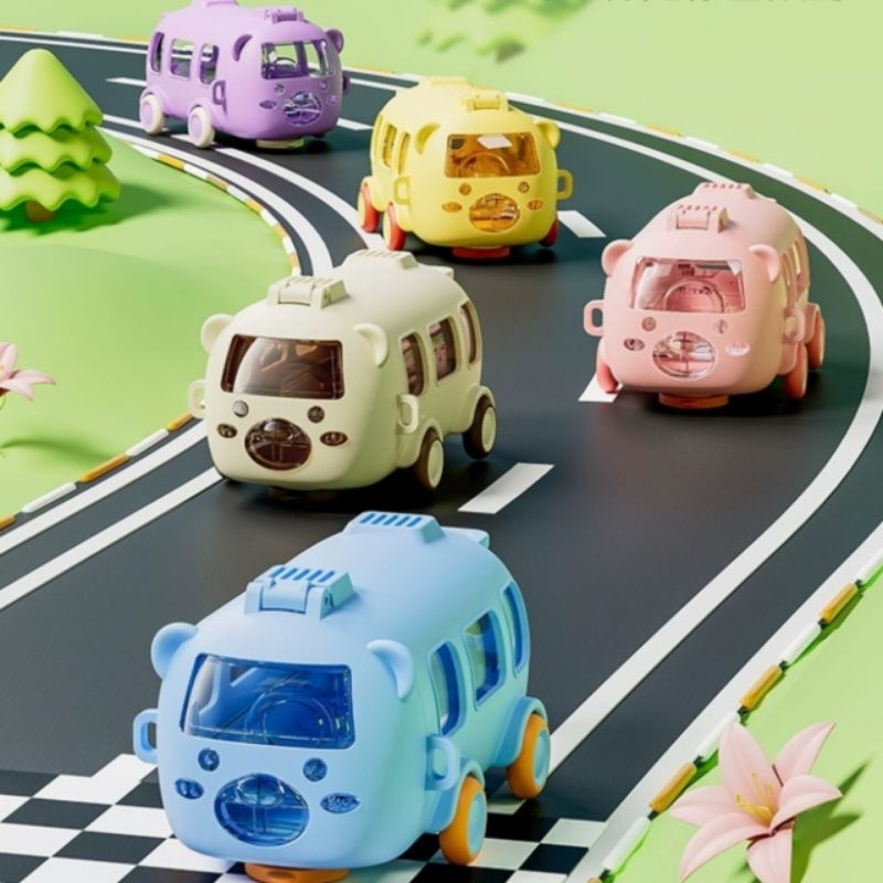 Botol Minum Mobil 500 ML / Botol Minum Bus / Botol Minum Anak Bentuk Bus / Botol Minum Viral