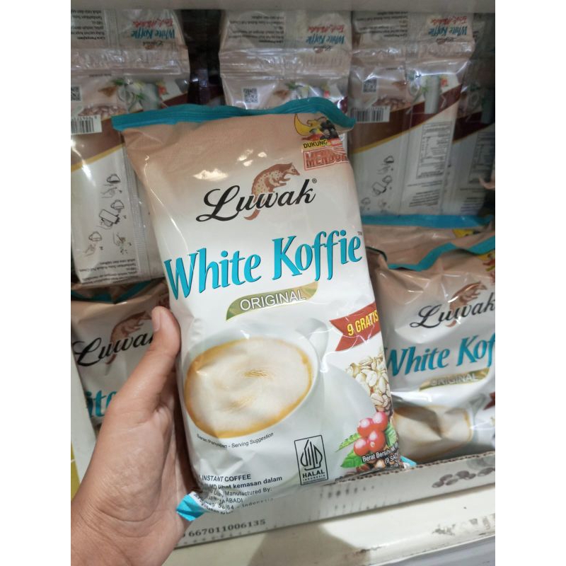 

Luwak White koffie Sachet Original Isi 9 + 1 x 20g