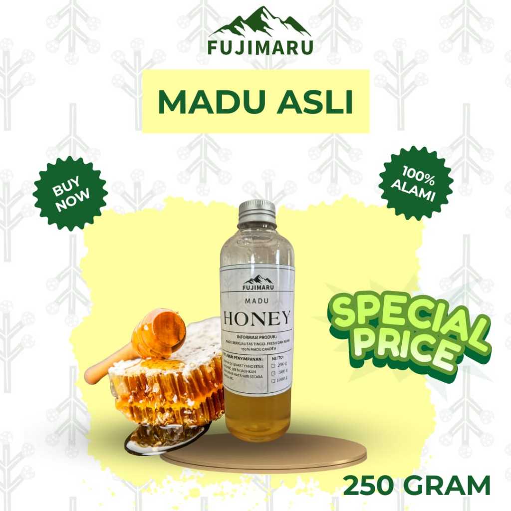 

Madu Asli 250 Gram Tanpa Campuran Raw Honey Asli Premium