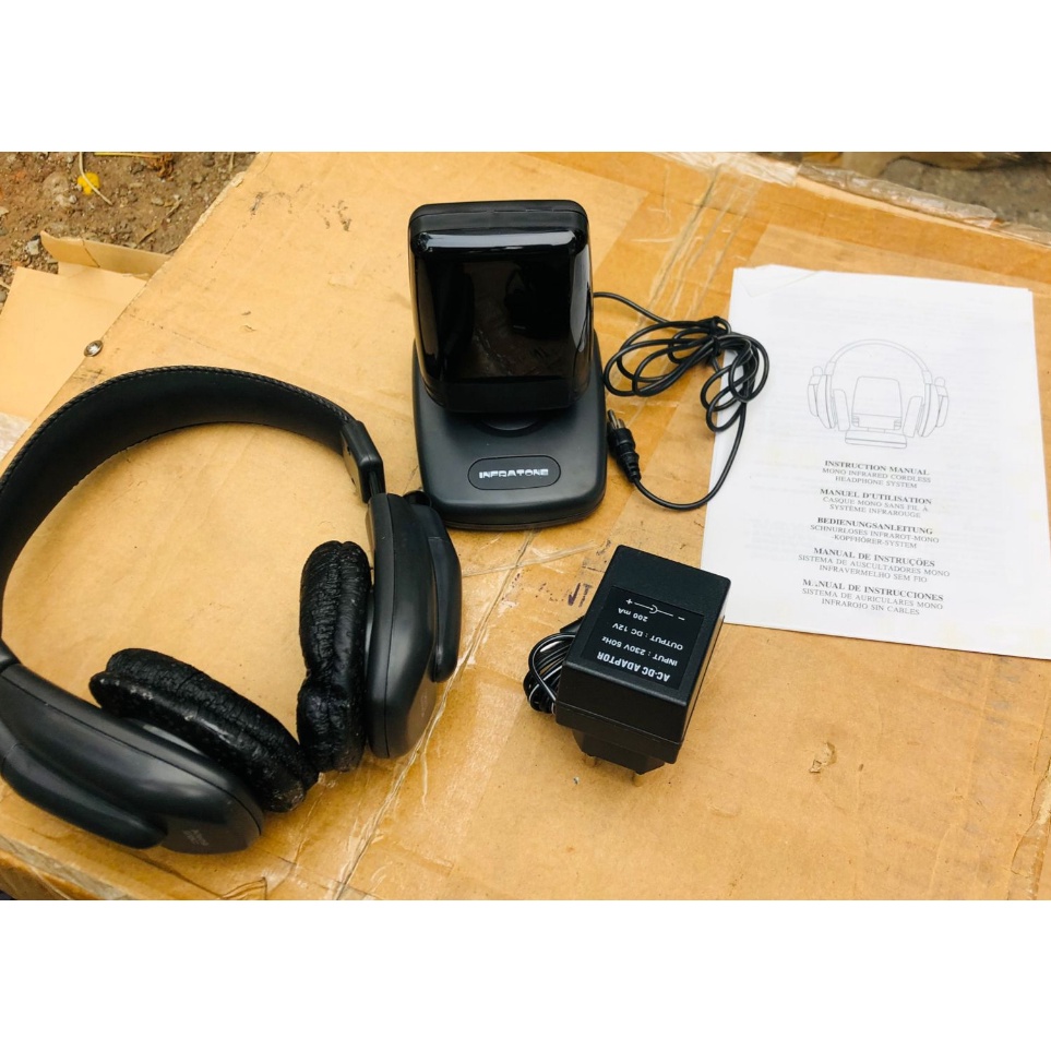 INFRATONE HEADPHONE WALKMAN JADUL INFRA RED JADUL OLD CORDLESS INFRA RED SYSTEM ELEKTRONIK JADUL OLD