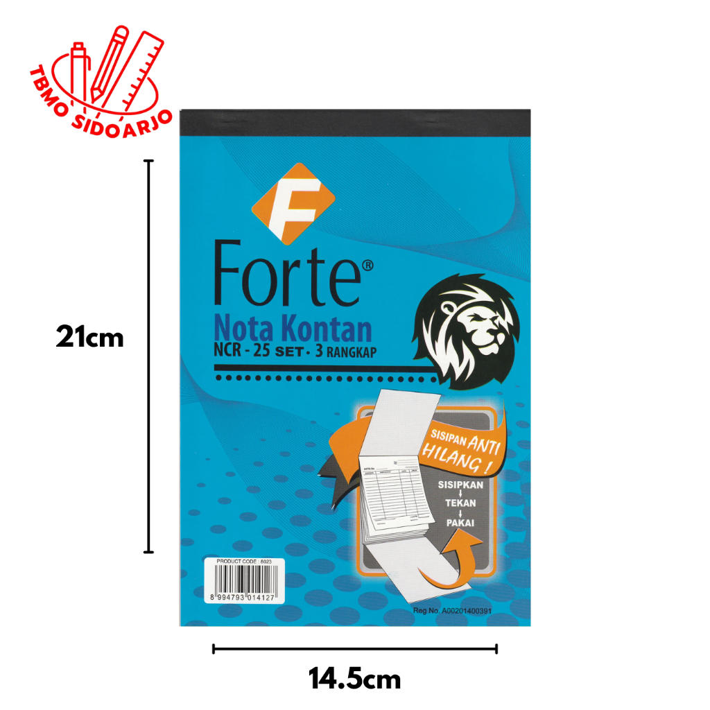 

TBMO Nota Kontan Forte Besar 3ply B3 Per Pcs