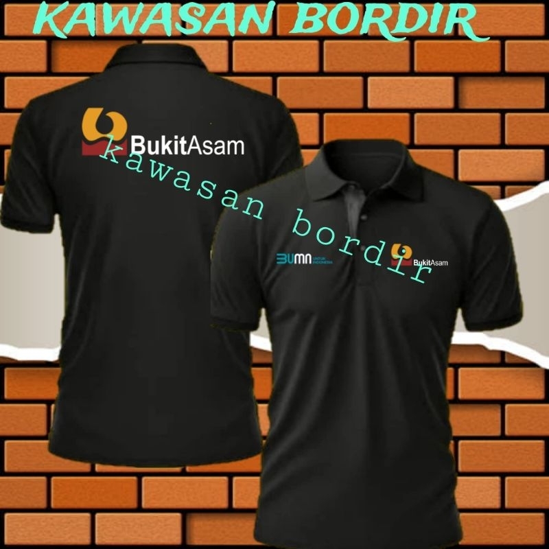 Terbaru polo shirt PT bukit asam kaos PT bukit asam baju PT bukit asam seragam PT bukit asam kaos bu