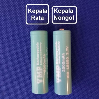 Baterai Vape 18650 Real 2000mah - Batere Cas 18650 - Rechagable Battery 18650 VMP