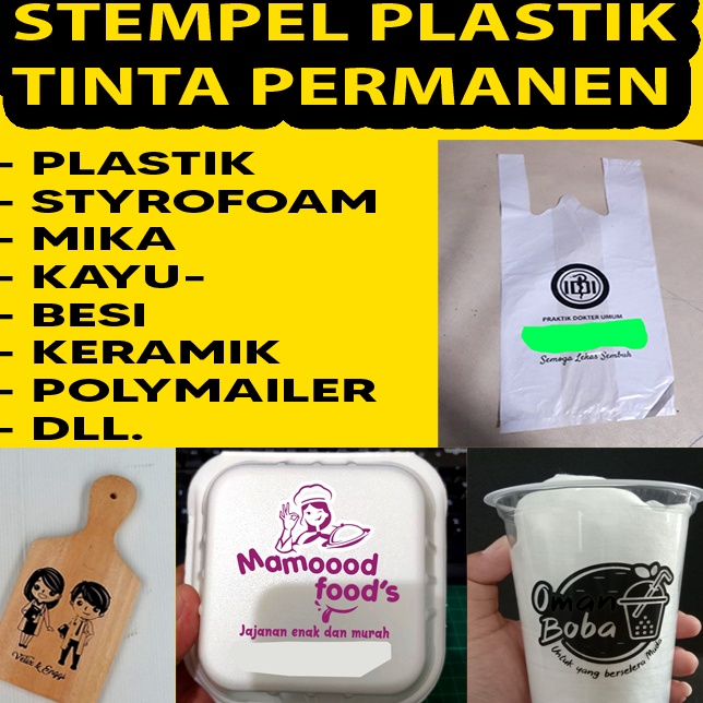 

Stempel Plastik Sterofoam Permanen Tidak Luntur