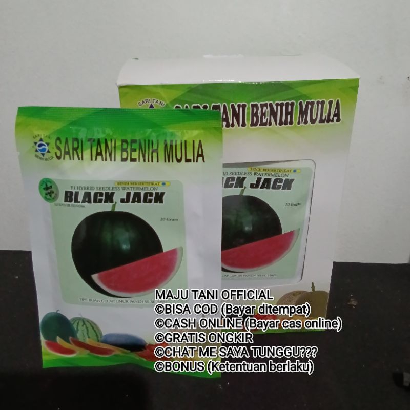 

Benih Semangka Non Biji Black Jack F1 Isi 20 Gram - Sari Tani Kadaluarsa 2026 Terbaru Panjang
