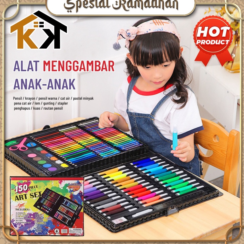 

KK Alat Menggambar Pewarna Colouring Set 15 pcs Crayon set Macam Warna Cocok Menggambar Mewarnai