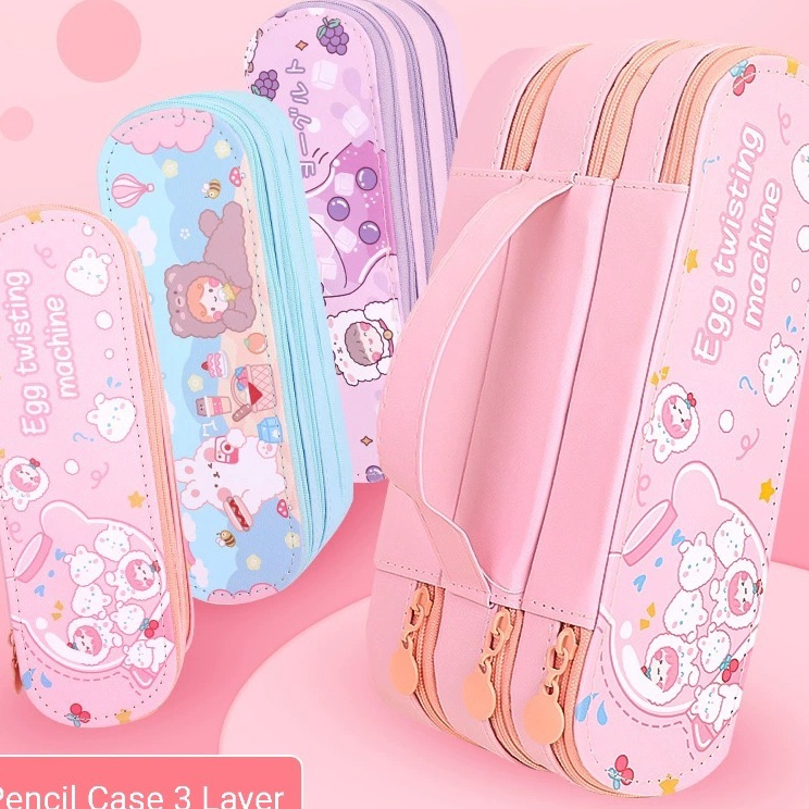 

Murah Banget Tempat Pensil Kotak Pensil Aesthetic PU 2 dan 3 Layer