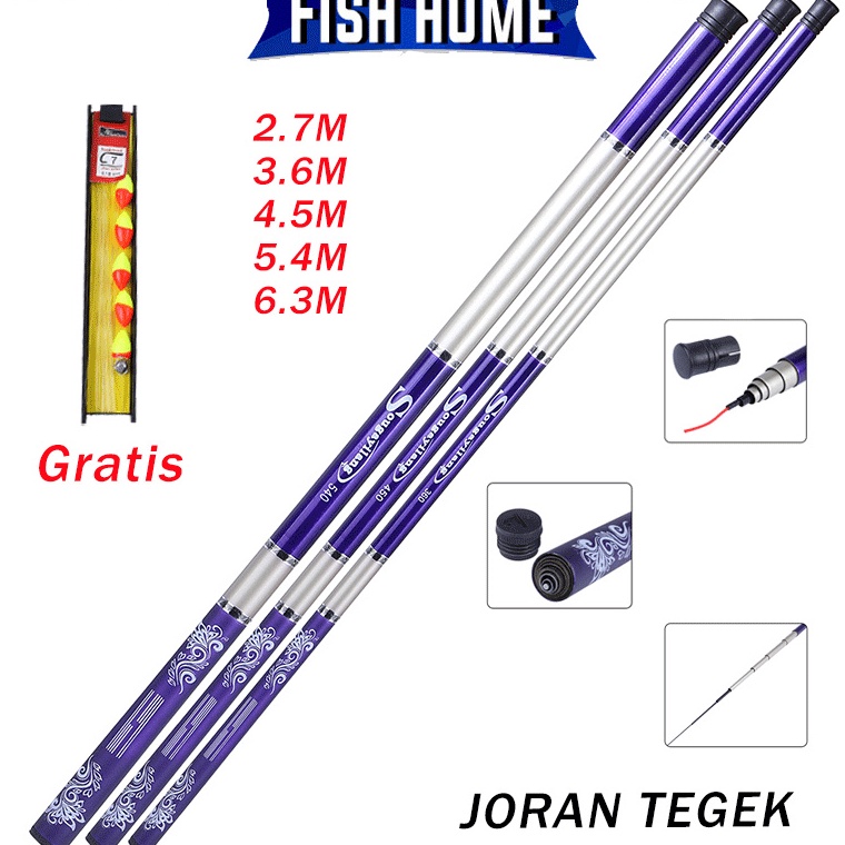 Menarik Sougayilang Joran Pancing Joran Tegek Fishing Rod High Kualitas Super Ringan Serat Karbon Ke