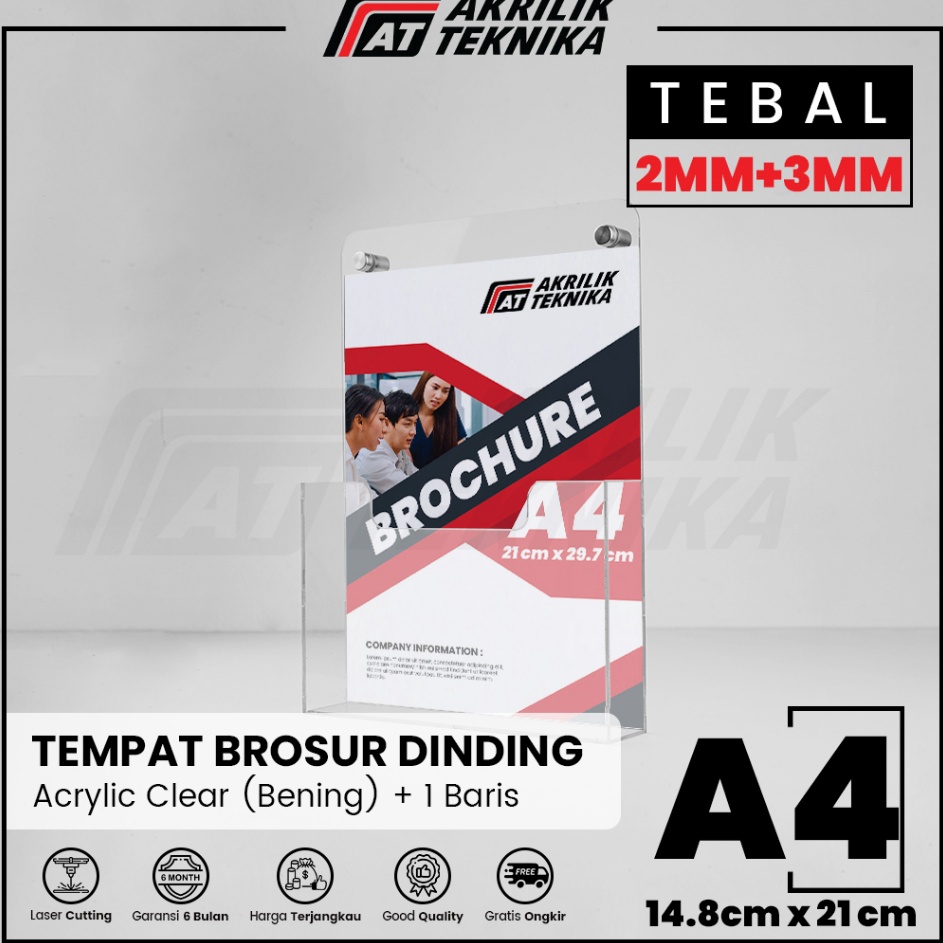 

Paling Popular Rak Tempat Akrilik Display Menu Dinding Flyer Holder Ukuran A4