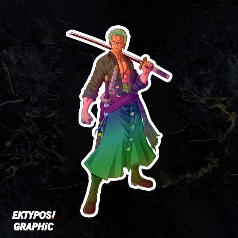 

Sticker Hologram anime one piece - Roronoa Zoro - (OP002)