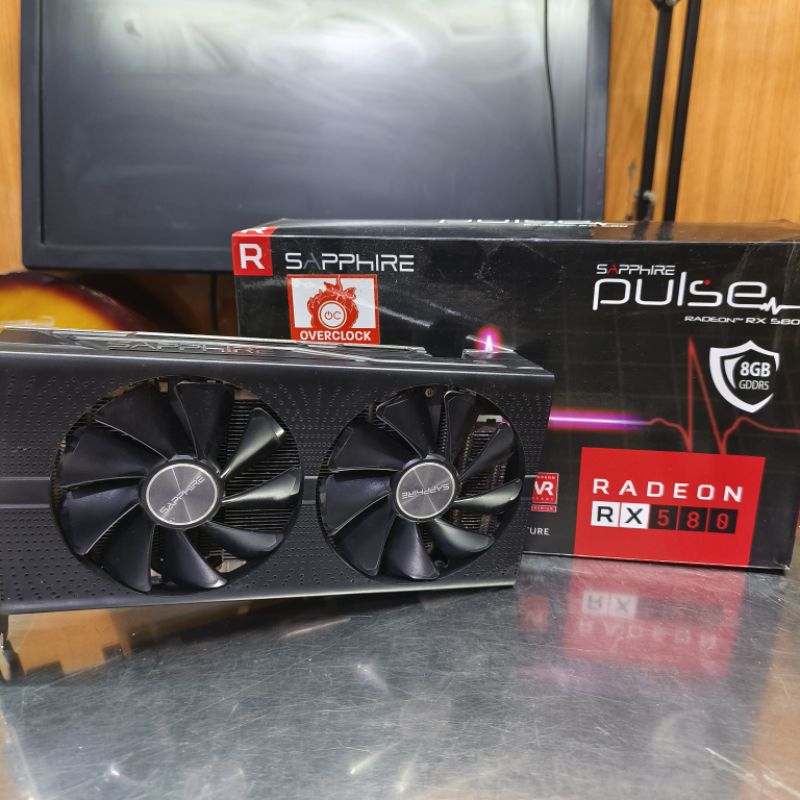 vga gpu amd radeon sapphire pulse rx580 gddr5 8gb