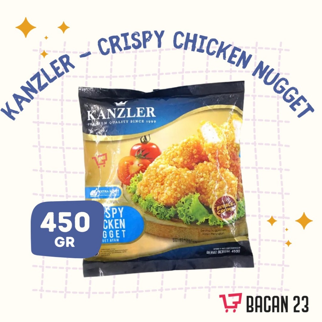 

Kanzler Crispy Chicken Nugget ( 450gr ) / Kanzler Nugget / Nugget Ayam