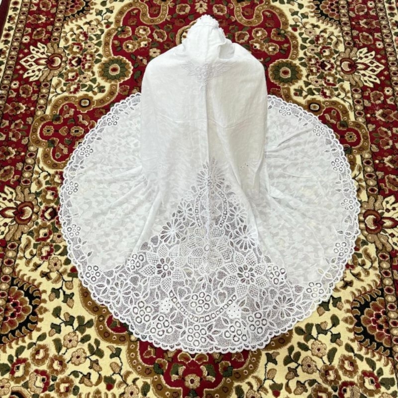 Mukena rubiah kerancang punggung full