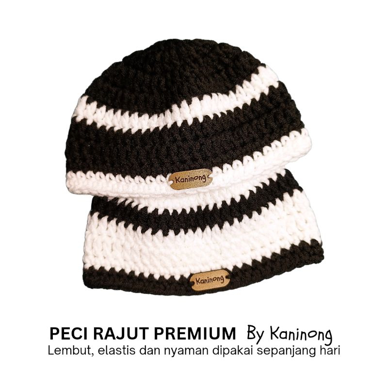 [ KANINONG ] Peci Rajut Premium Anak Bayi Sampai Dewasa | Peci Dewasa Besar | Peci Jumbo | Peci Bayi