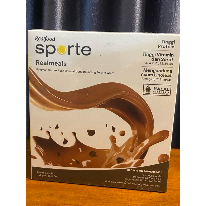 

Realfood Sporte Realmeals - Rasa Cokelat (Minuman Serbuk Ras Cokelat dengan Sarang Burung Walet)