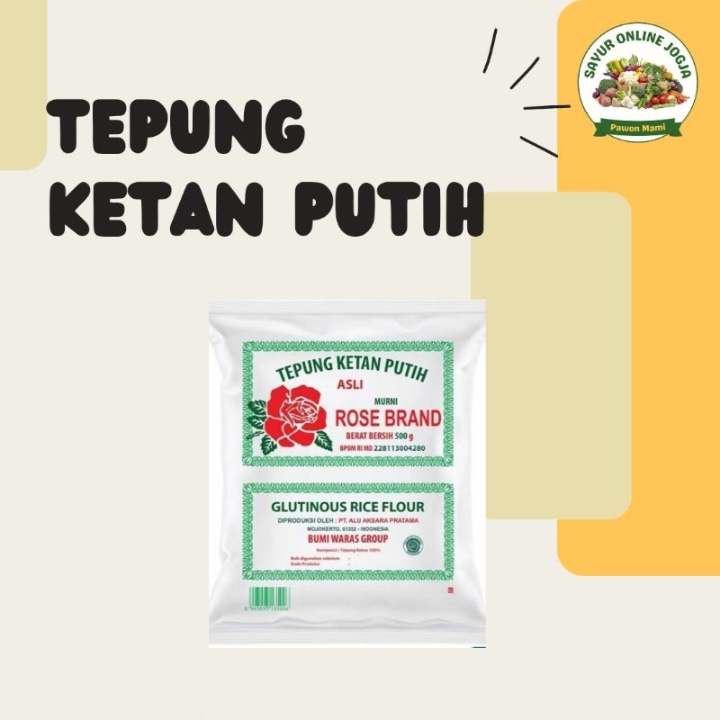 

Rose brand tepung ketan putih 500Gr - PAWON MAMI SAYUR ONLINE JOGJA