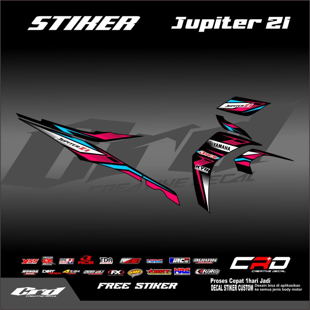 STIKER STRIPING VARIASI JUPITER Z1 - STIKER MOTOR JUPITER Z1 | STIKER JUPITER Z BURHAN | JUPITER Z R