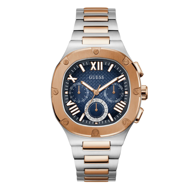 Guess GW0572G4 Silver Rosegold Blue Dial Headline