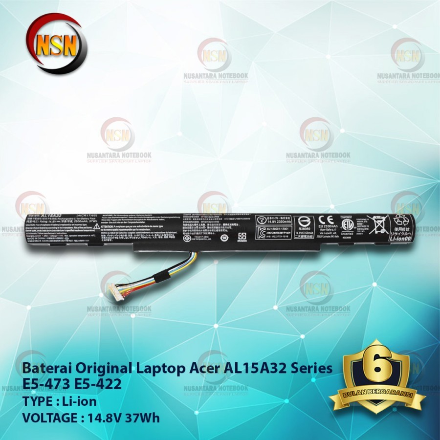 BATTERY BATERAI ACER AL15A32 E5-473 E5-422 ORIGINAL