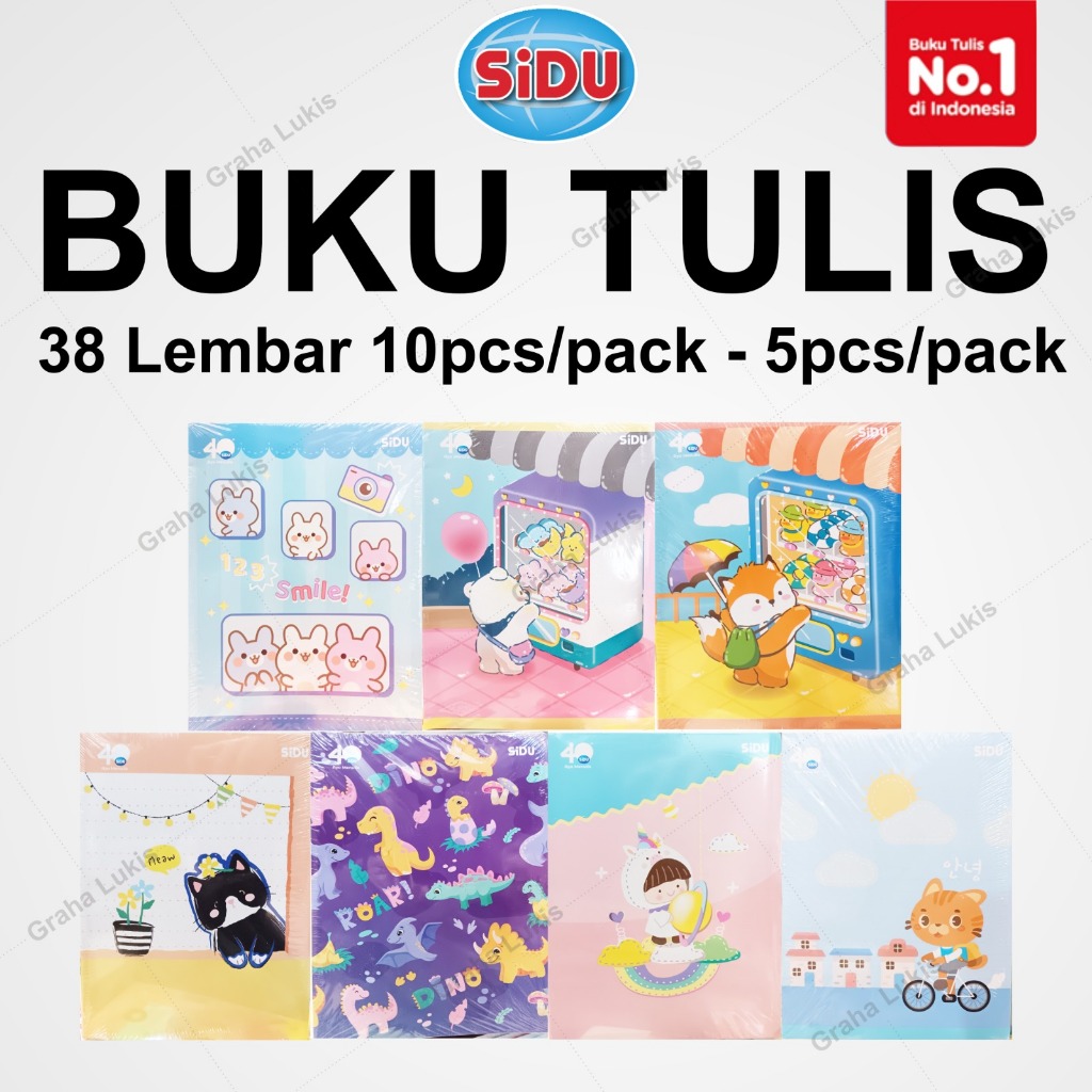

Sidu buku tulis 38 Lembar 10pcs/pack - 5pcs/pack