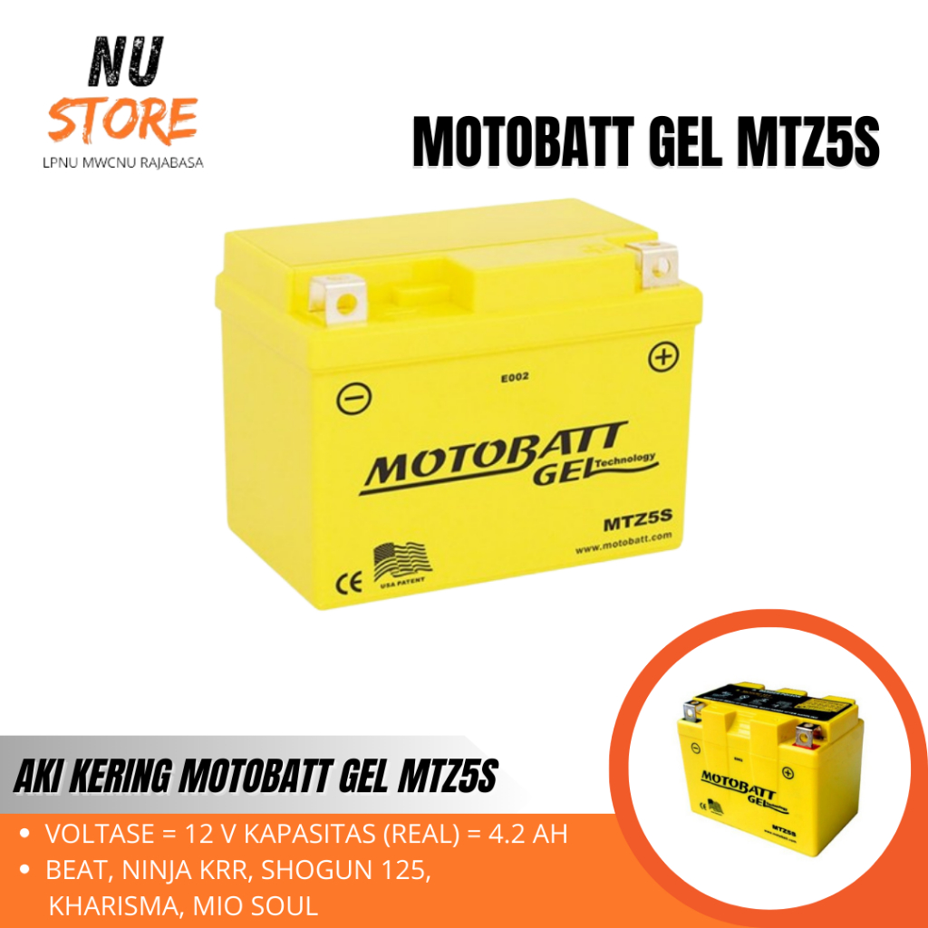 AKI KERING MOTOBATT GEL MTZ5S MOTOBATT MOTOR BEAT